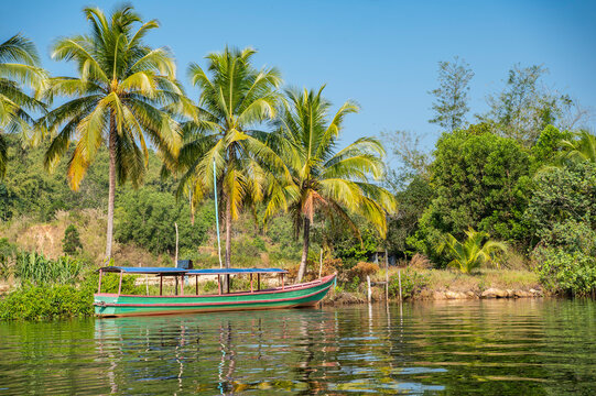 boat taxi on the Tatai river in Cambodia