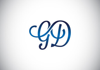 Initial GD Letter Logo With Creative Modern Business Typography Vector Template. Creative Abstract  Monogram Letter GD