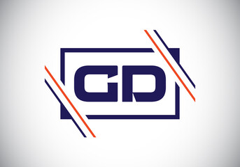Initial GD Letter Logo With Creative Modern Business Typography Vector Template. Creative Abstract  Monogram Letter GD
