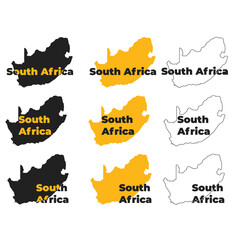 Silhouette map of South Africa
