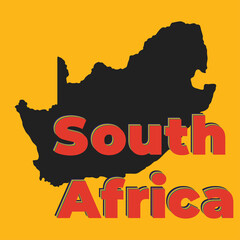 Map of South Africa with country name