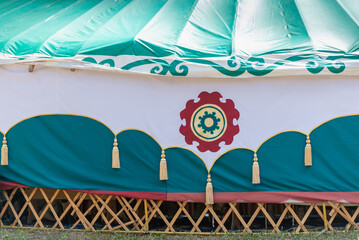 Green yurt of ancient peoples.