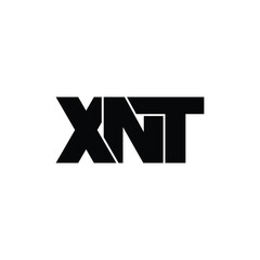 XNT letter monogram logo design vector