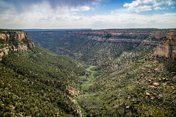 Fototapeta na wymiar Rocky landscape of the beautiful Mesa Verde National Park, Colorado