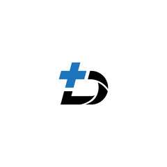 Letter D with cross.