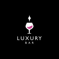 Luxury bar logo vector.