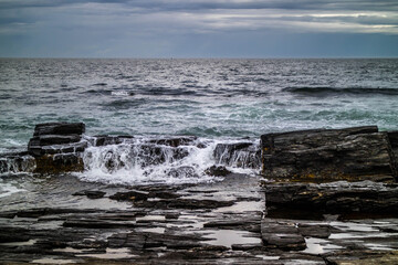 The view of a bay shore in Cape Elizabeth, Maine