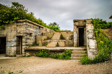 Fototapeta na wymiar Army Ruins of Fort Williams Cape Elizabeth, Maine