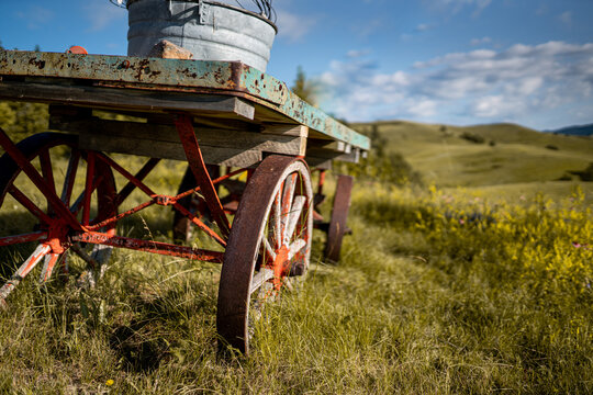 Old Farm Wagon In Sundance Wyoming