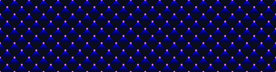 Blue luxury background with beads. Seamless vector illustration. 