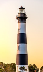 Bodie Island Lighthouse is located at the northern end of Cape Hatteras National Seashore, North...
