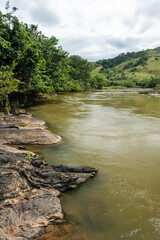 View to Rio Paraiba do Sul river in the countryside of Rio de Janeiro