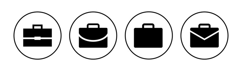 Briefcase icon set. suitcase icon. luggage symbol.