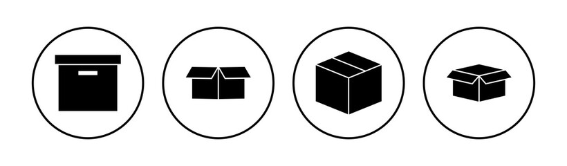 Box icon set. box vector icon, package, parcel