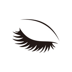 Eyelash icon vector illustration sign