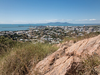 beach and rocks castle hill lookout Townsville 