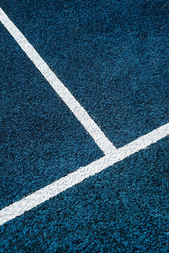 Lines and marks on sports stadium running track