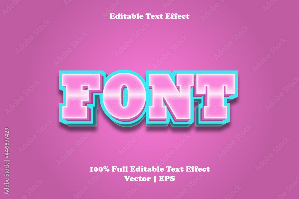 Poster font editable text effect