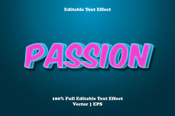 Fototapeta premium Passion editable text effect