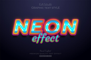Neon Colorful Editable Premium Text Effect Font Style