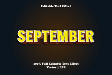 September editable text effect