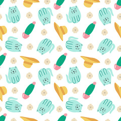 Beautiful pattern with icons and design elements