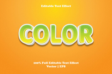 Color editable text effect