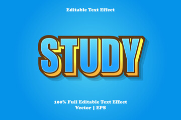 Obraz premium Study editable text effect