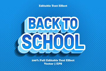 Back to school editable text effect