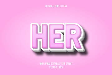 Her editable text effect