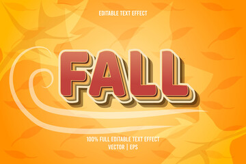 Fall editable text effect