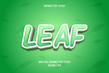 Leaf editable text effect