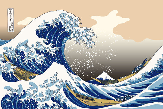 超希少 プリーツプリーズ 葛飾北斎 浮世絵 HOKUSAI UKIYOE 96s