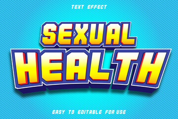 Sexual Health Editable Text Effect Emboss Modern Style