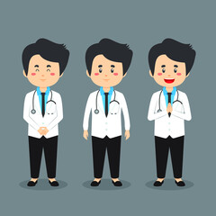 Fototapeta premium Doctor Character with Various Expression