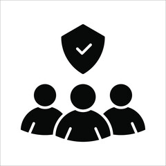 Employees Protection icon. An inclusive workplace. vector illustration. Color editable