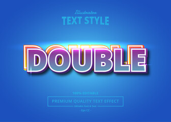 Fototapeta premium DOUBLE ILLUSTRATOR TEXT EFFECT
