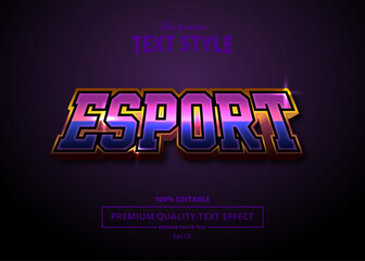 PINK E SPORT ILLUSTRATOR TEXT EFFECT
