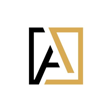 Letter Initial A square modern elegant luxury logo design