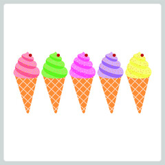 Vector illustration for Flavored Ice-cream EPS10