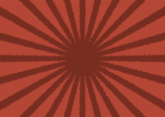 集中線、手描き風ラフ、赤、えんじ