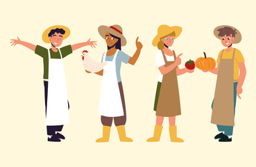 group of farmer people