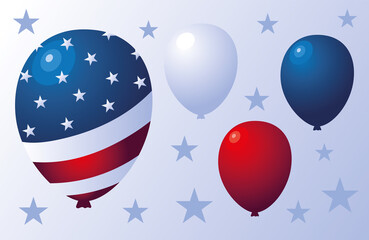 decorative usa flag balloons