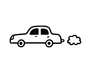 Doodle car. Funny sketch scribble style. Hand drawn toy car vector illustration.