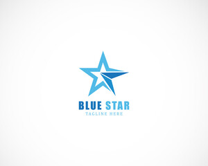 blue star logo creative sign symbol business emblem