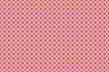 Seamless small gold floral pattern for wallpaper and beautiful retro ethnic tribal fabric pattern on pink background.