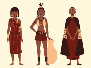 set of african women