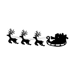 santa claus with reindeer