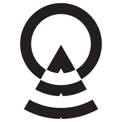 black shape icon logo and badge