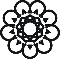 black shape icon logo and badge